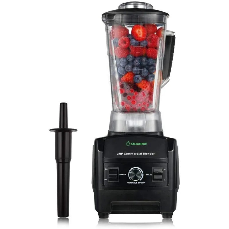 Cleanblend Commercial Blender with 5-Year Full Warranty - 1800W, 3HP, 64oz High-Performance Professional Countertop Blender