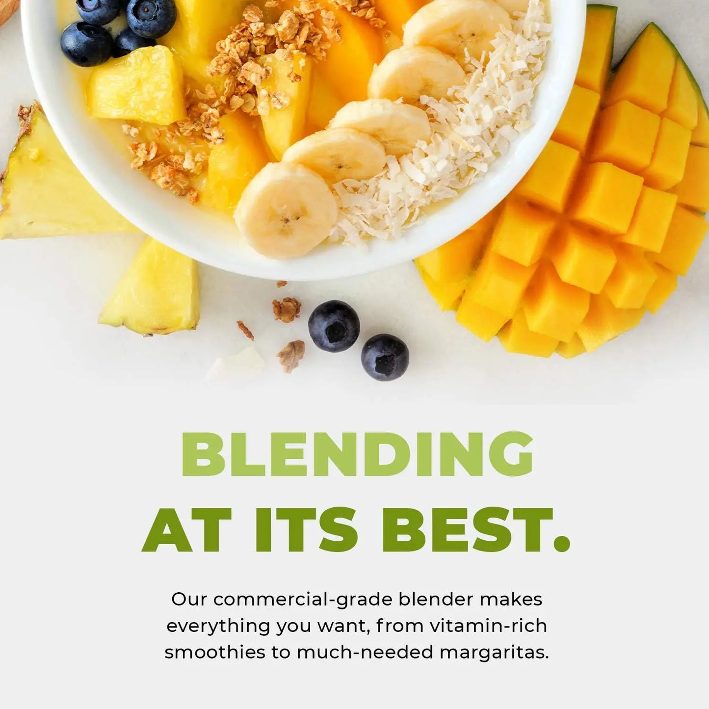 Cleanblend Commercial Blender with 5-Year Full Warranty - 1800W, 3HP, 64oz High-Performance Professional Countertop Blender