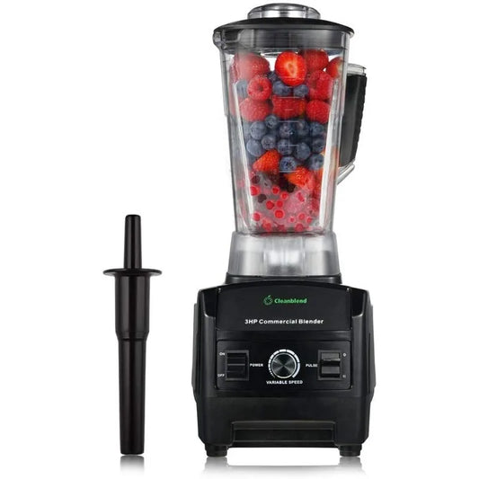 Cleanblend Commercial Blender with 5-Year Full Warranty - 1800W, 3HP, 64oz High-Performance Professional Countertop Blender